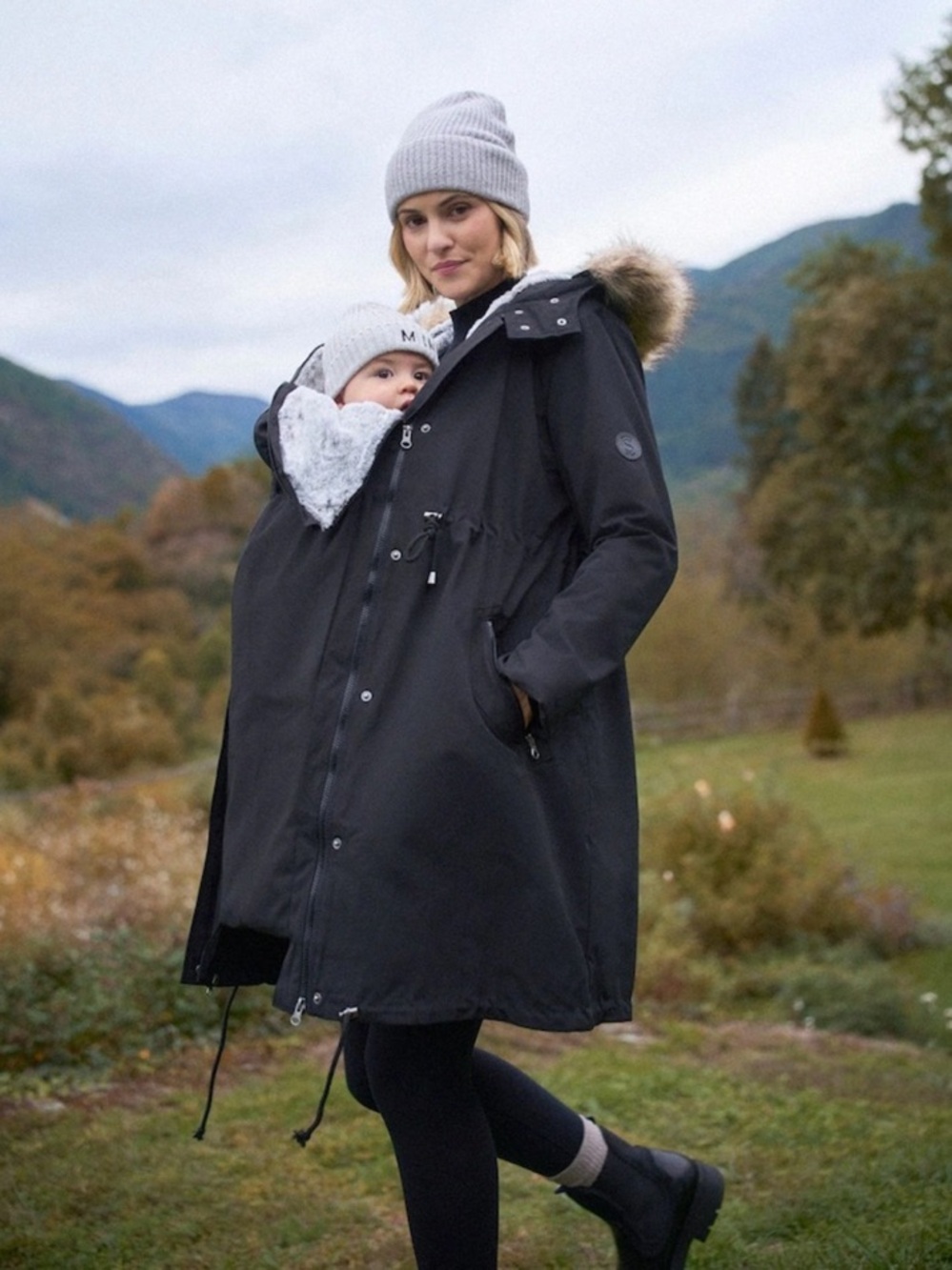 Seraphine Black Premium 3 in 1 Parka Size 6